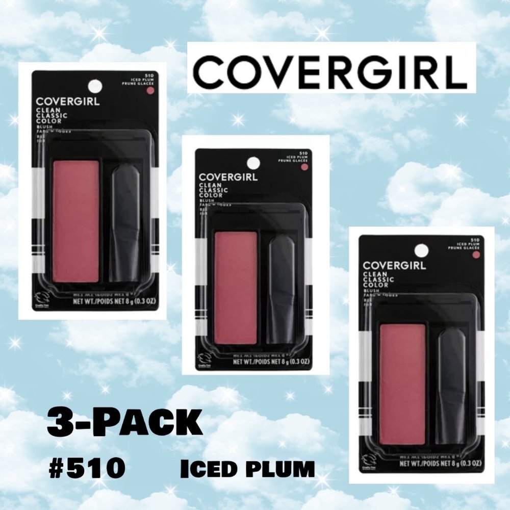 Covergirl Clean Classic Color Face Blush #510 Iced Plum 3-Pack